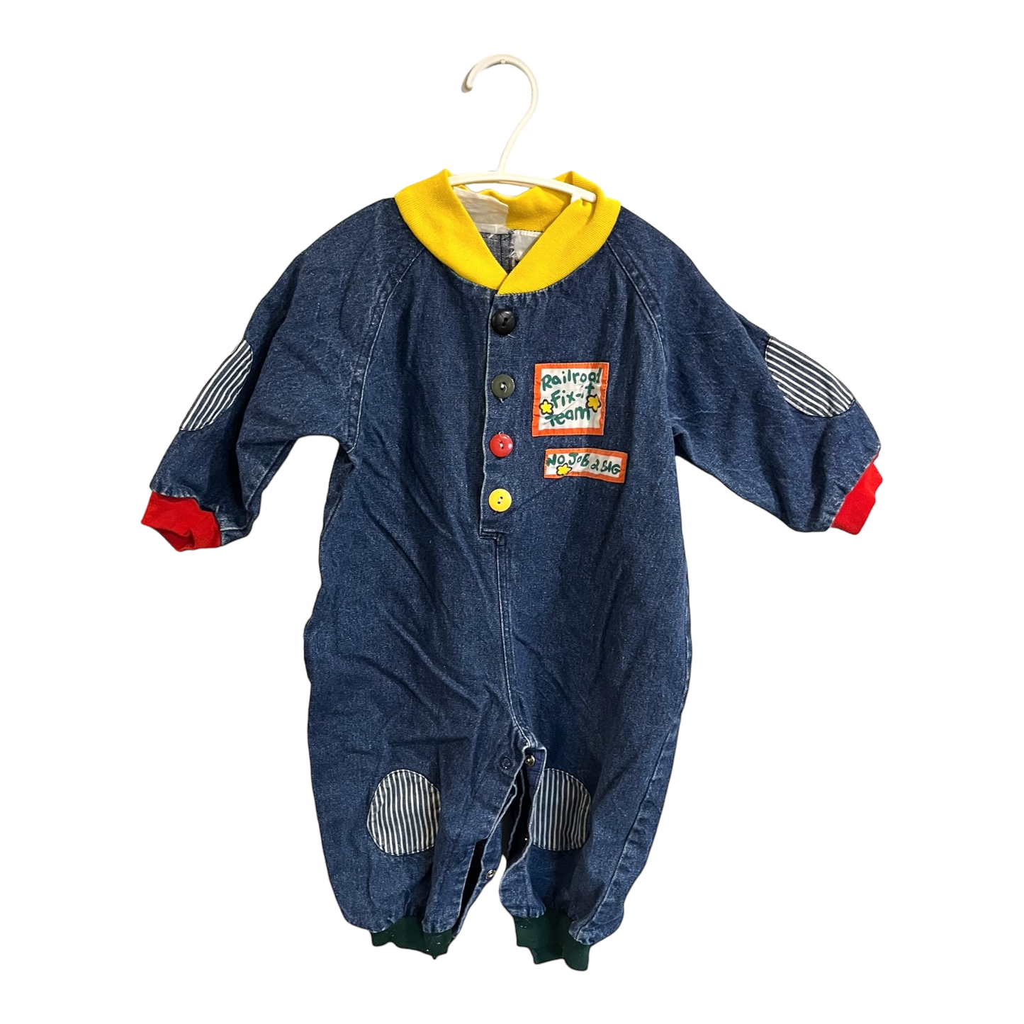 Railroad denim romper 24m