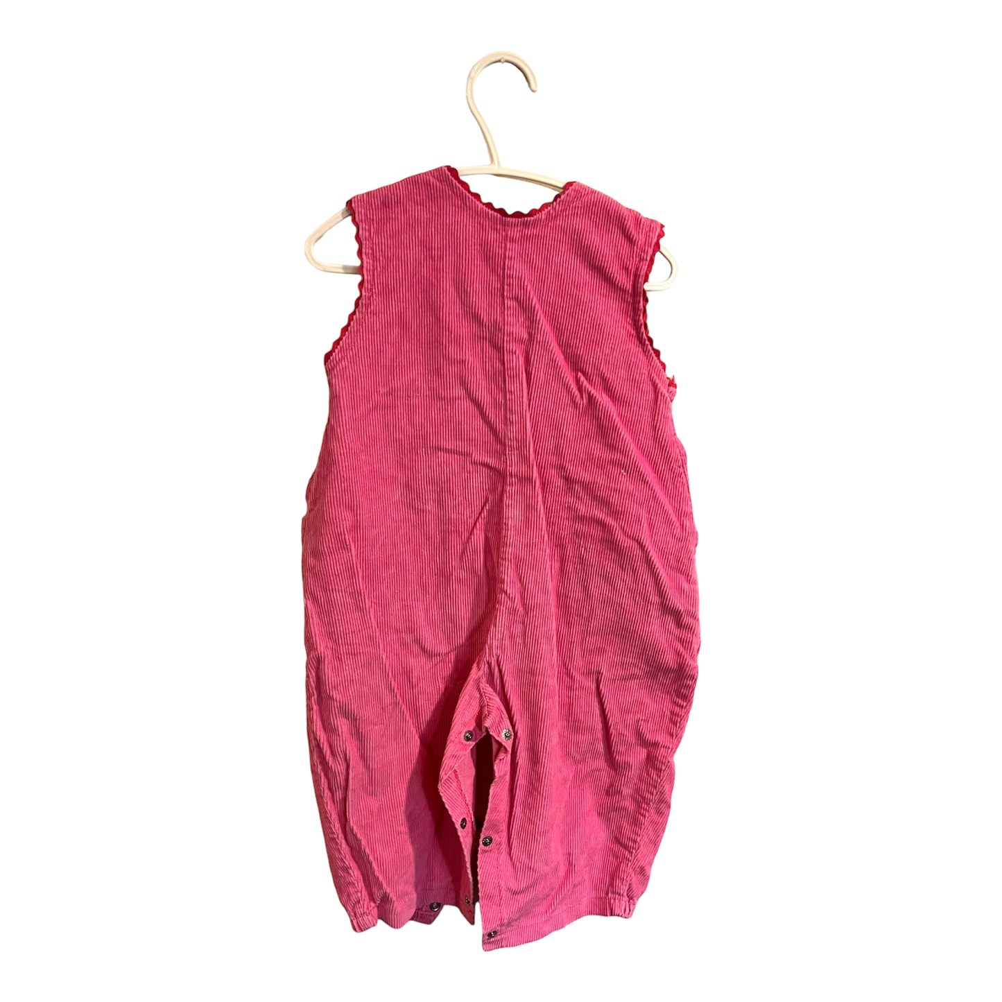 Zeddy Pink corduroy romper 18m