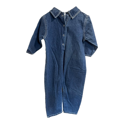 Ragscals Denim football bear romper 24m