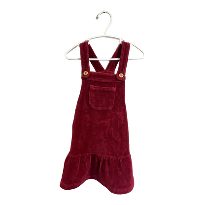 Tahari Red Velvet Pinafore 3T