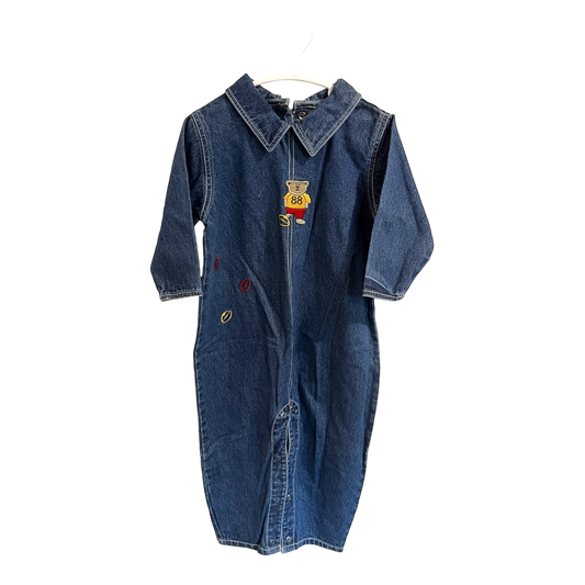 Ragscals Denim football bear romper 24m