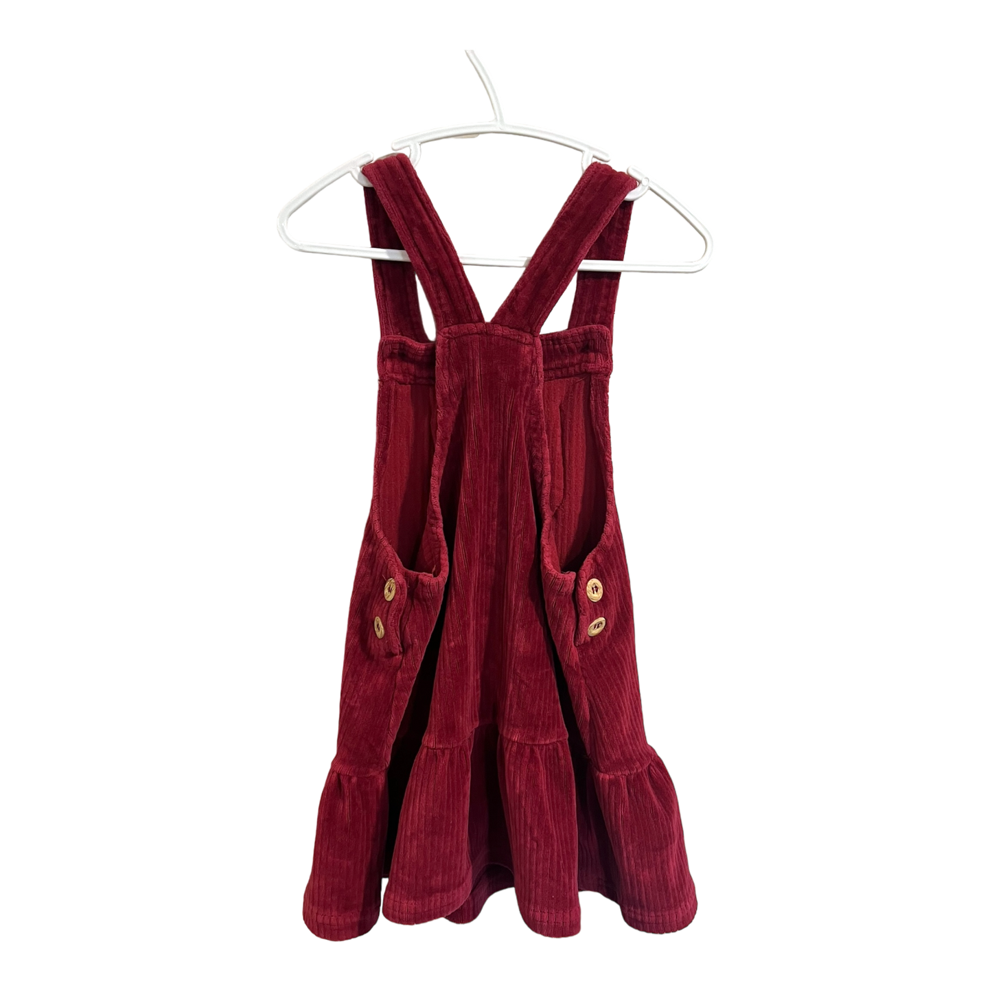 Tahari Red Velvet Pinafore 3T