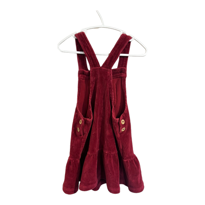 Tahari Red Velvet Pinafore 3T