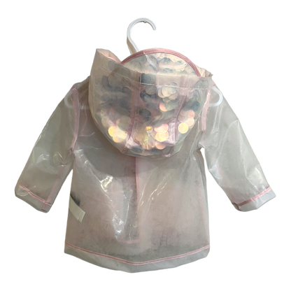 Urban Republic Clear, sequin rain jacket 12 months