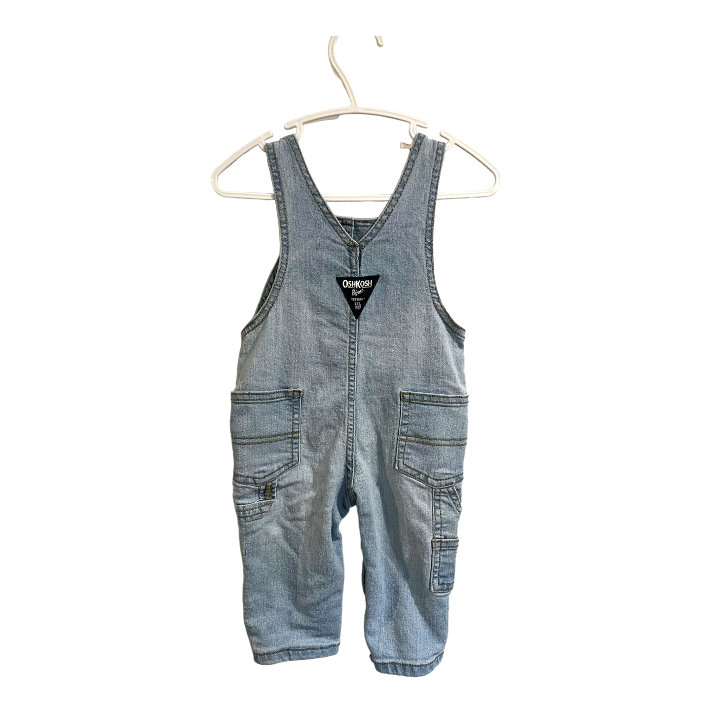 Osh Kosh Light wash demin overalls 9 months