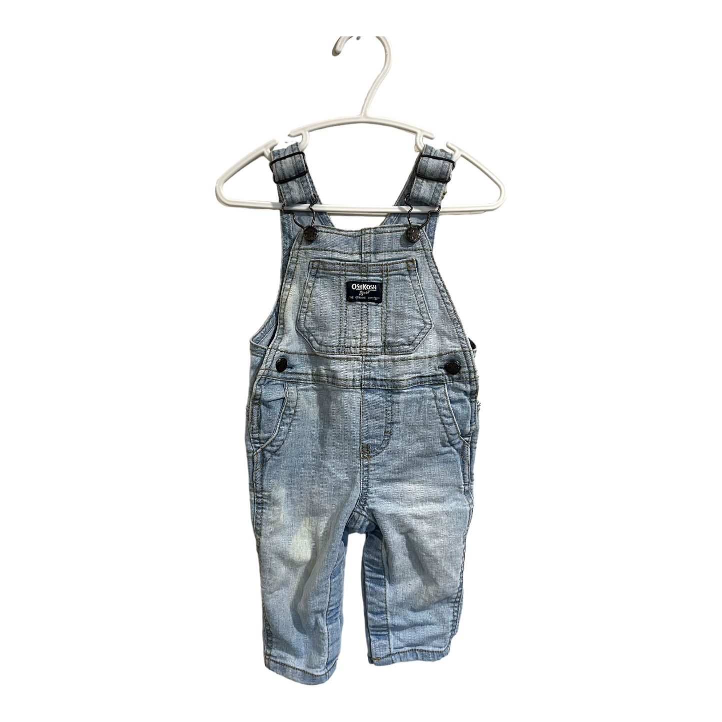 Osh Kosh Light wash demin overalls 9 months