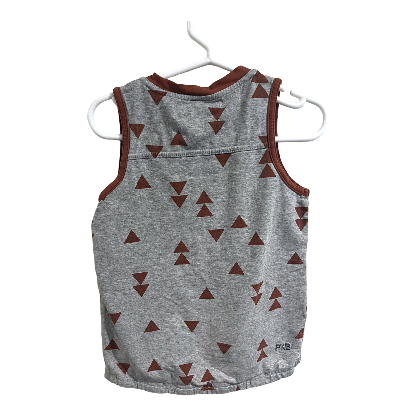 PK Beans Grey and brown tank top 3T