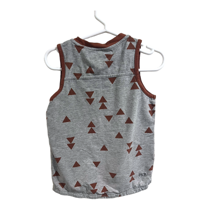 PK Beans Grey and brown tank top 3T