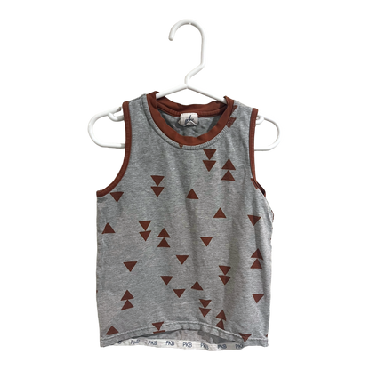 PK Beans Grey and brown tank top 3T