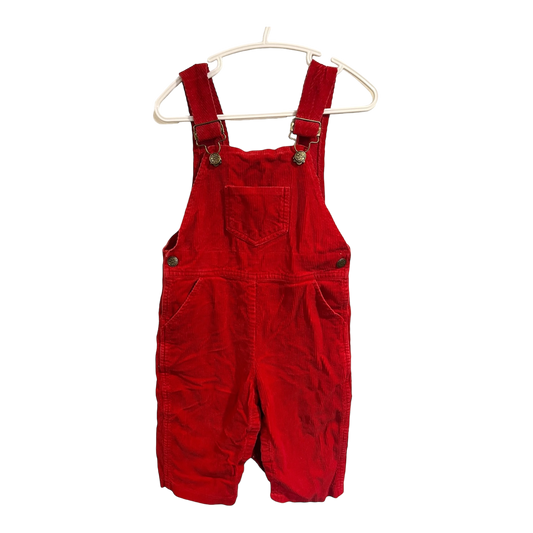 Little Ones Red corduroy overalls 24m