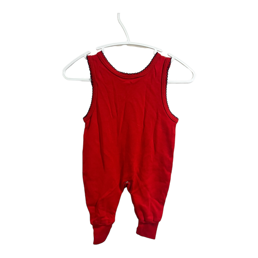 Osh Kosh Embroidered bear red romper 0-3m