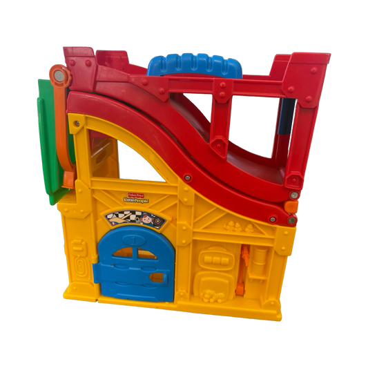 Little People Fold & Go Wheelies Rev 'N Sounds Car Race Track